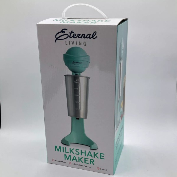 Eternal Living Milkshake Maker 13" Retro Mint 2 Speeds Powerful