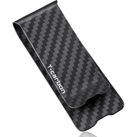T-carbon Carbon Fiber Money Clip for Men, Slim Money Clip Wallet for Cash and Credit Card Holder for Business Front Pocket Clip - Matte Black(28mm)