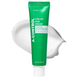 NINELESS A-Control Azelaic Acid Cream C Korean Blemish Clear Moisturizer for Face - Acne-Fighting & Hydrating for Clearer Skin - Blemish Relief, Soothing Recovery, 1.69oz.