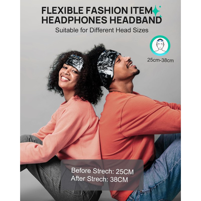 Sleep Headphones Headband, Bluetooth Headband for Side Sleepers Music Sleeping