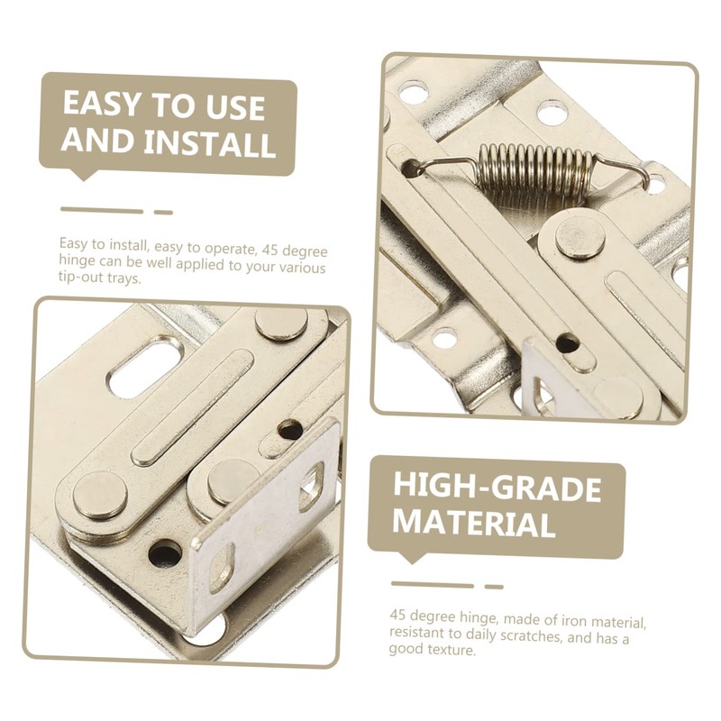 SEWACC 2pcs Tip Out Tray Hinges Durable Self Closing Pivot