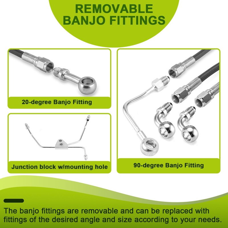 Mofun Extended Upper and Lower Hydraulic ABS Front Brake Line