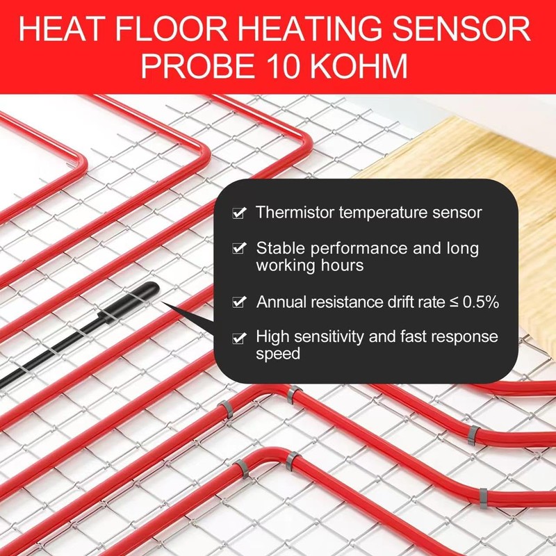 Thermal Underfloor Heating Sensor Probe Suitable for Most Heating Installations