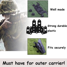 ZOEKIM Polymer Holster Adapter Tactical Holster Hanger Platform for MOLLE Gear (Black)