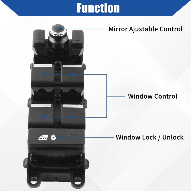 Driver Side Master Power Window Switch Compatible with 2013-2022 Range