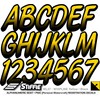 Stiffie Whipline Yellow/Black 3" DOT Decal Kit Registration Numbers Vinyl