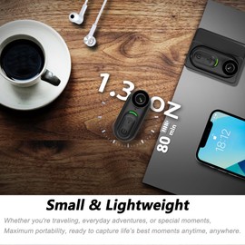 SixBondsCam 4K Mini Body Camera 128GB – Thumb Size Wearable Action Cam, Hands-Free POV Recording, Portable Body Worn Camera for Travel, Cycling, Sports, Pets, Outdoor Adventures