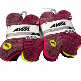 AVIA  Active Comfort No Show Socks Wms 4-10 Moisture Wicking 20 Pairs Total