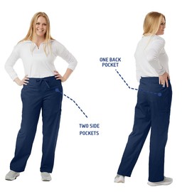 SPECTRUM UNIFORMS Unisex Scrub Pant Cargo Pant | Elastic and Drawstring Waist Soft Fabric Ideal for Medical Professionals Lab Work Wear Nurse Pant Navy