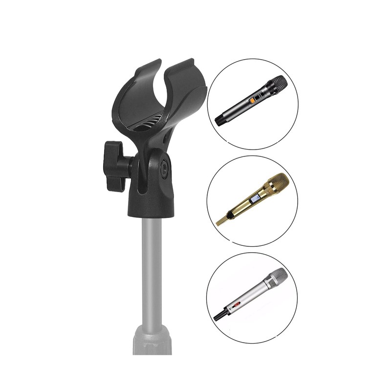 2 Pcs Universal Microphone Clip, Adjustable Mic Clip Holder for
