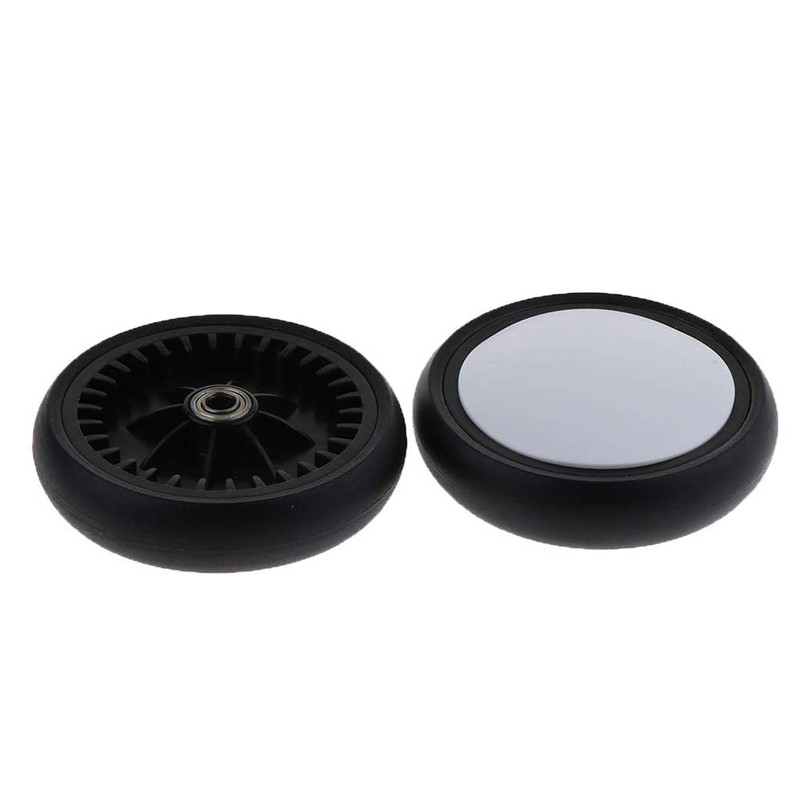 Pram Wheel 1 Pair Practical Stroller Heavy Duty Rubber Flexible