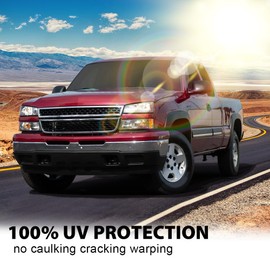 PIT66 Smooth Wheel Cover Vent Trim Fender Flares Compatible with Chevy Silverado 1999-2006(Not for stepside), Fit GMC Sierra 1999-2006 (Not for Dually & SLE), Fit Suburban Yukon XL 2000-2006,4pcs