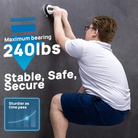 LEVERLOC Shower Grab Bar, 12 Inch Suction Grab Bars for Bathtubs and Showers for Elderly, Shower Handle for Seniors Bathroom Safety Grip for Elderly, No Drilling Removable,Black