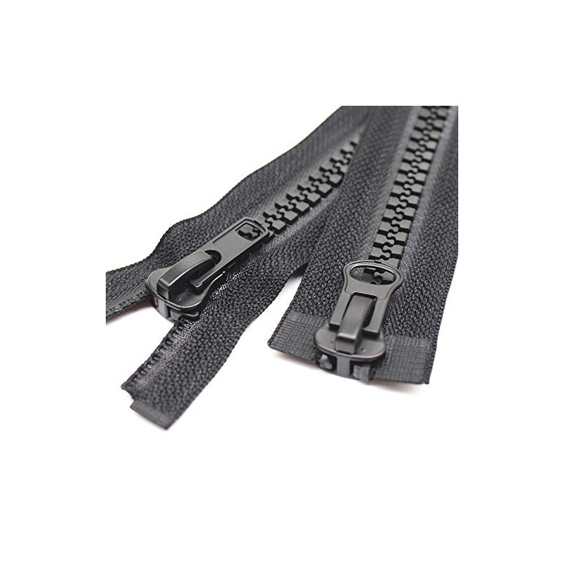 MebuZip 90 cm #10 Zip Plastic 2 Way Separable Black