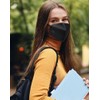 LEMENT 50pcs KN95 Face Mask Black 5 Layer Cup Dust