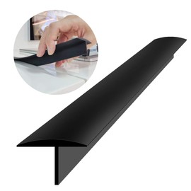 Silicone Stove Counter Gap Cover,30 Inches (for 0.2-1 inch Gap) Extra Long Kitchen Range Gap Filler,Heavy 10 oz, Cut to any size 21&25 (Set of 2,Black)