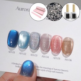 Diesel Full Color Aurora Queen Glitter Renewal Habom 6 Piece Set + 2 Diesel Top Gels / 디젤 풀컬러 오로라퀸 글리터 리뉴얼 하봄 6종 세트+디젤탑젤 2개