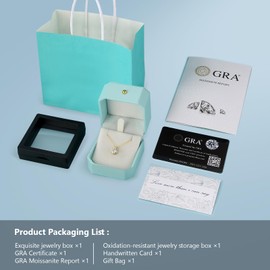 KRKC&CO Moissanite Necklace for Women, 𝐁𝐢𝐫𝐭𝐡𝐝𝐚𝐲 𝐆𝐢𝐟𝐭𝐬 𝐟𝐨𝐫 𝐇𝐞𝐫 Sterling Silver Lab Created Solitaire 0.5-4CT Diamond Pendant in 14K/White Gold, Adjustable 18+2 inches Chain Jewelry