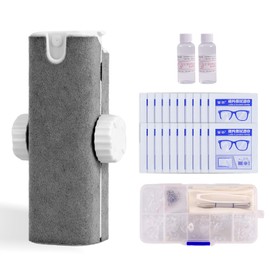 Glasses Cleaner 5-In-1 Multi-Function Eye Glass Cleaners Spray Can be Wiped or Sprayed Multi-Purpose Anti-fog Spray | Lens Cleaner Spray With Microfiber Cloth|Portable Glasses Cleaner Tool(1PC Set)
