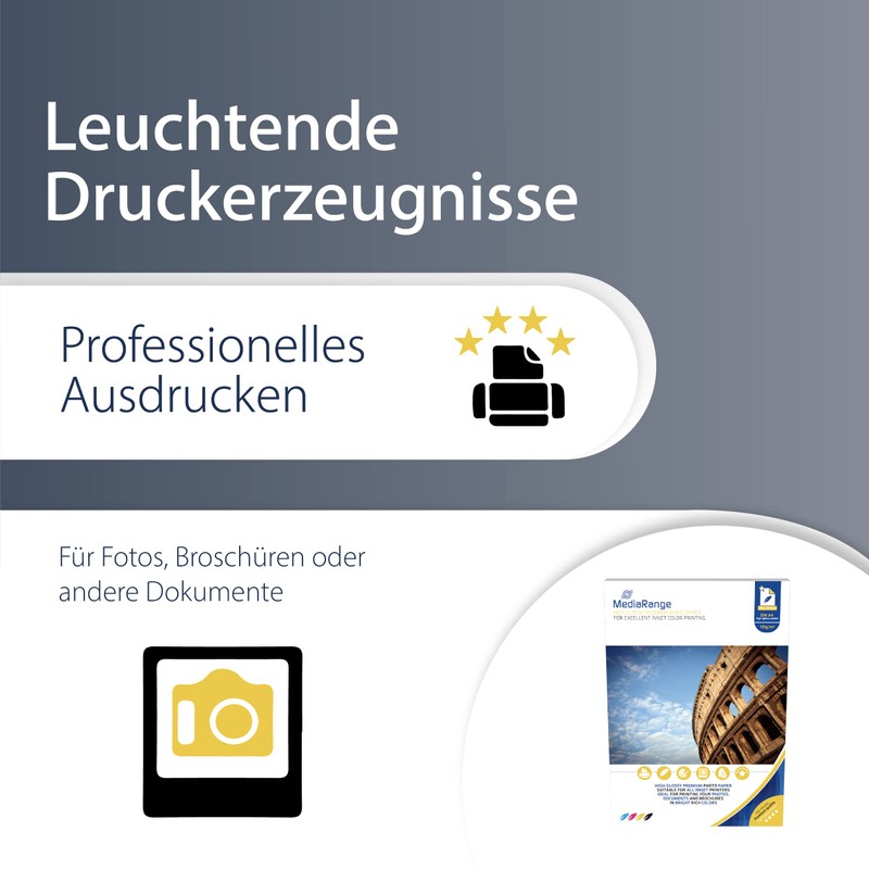 MediaRange 100 Sheets A4 Inkjet Photo Paper 135g High Gloss