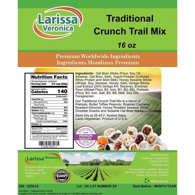 Traditional Crunch Trail Mix (16 oz, ZIN: 525614) - 2