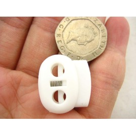 10pcs White Spring Loaded Cord Locks Roman Blind Leveling Toggles Cord Adjusters Orbs