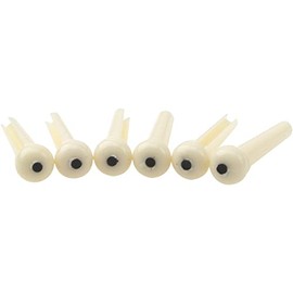 40Pcs Yootones Plastic Acoustic Guitar Bridge Pins String Pegs Compatible with Guitar Parts Replacement (White)