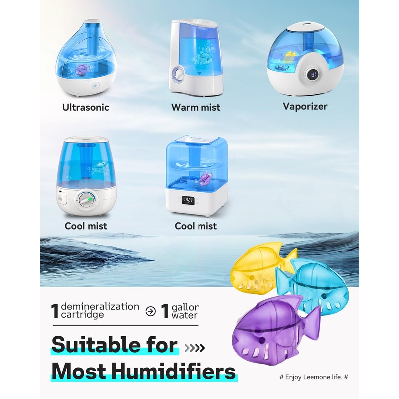 Leemone Humidifier Cleaning Fish for Humidifiers & Fish Tanks, 10