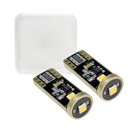 MUQIDA 2PCS 194 LED Bulbs, Canbus Error Free T10 W5W 2825 168 Car Interior License Plate Light, 6000K 300LM Super Bright LED Replacement Bulbs for Dome Map Trunk Cargo Lights (White)