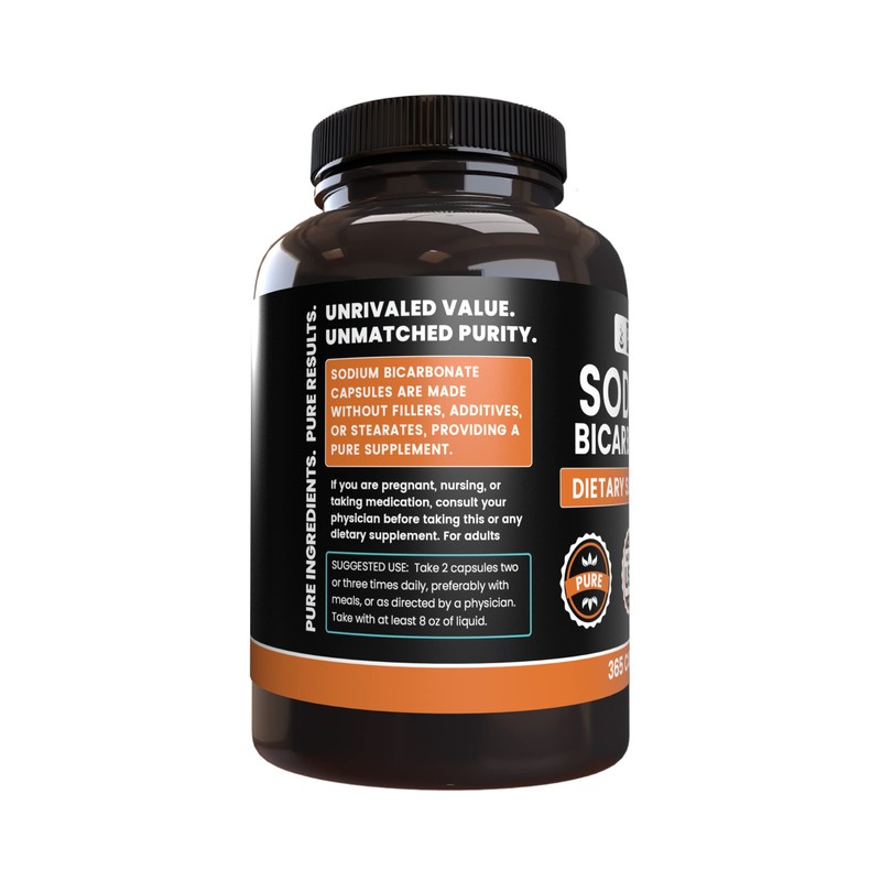 Pure Original Ingredients Sodium Bicarbonate (365 Capsules) No Magnesium Or