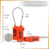 MYH Luggage Padlocks (2X Orange, Combination Lock)