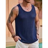 VOGSTART Men Hollow Out Tank Net Tops Summer Vest Solid