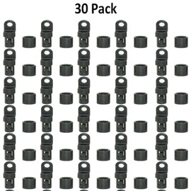 (Pack of 30) 1/4" Rope Terminal for 1/4" Bungee Elastic Shock Cord Pad Hook End Tabbed to Use on Kayaks Canoe Raftig - UV Protected