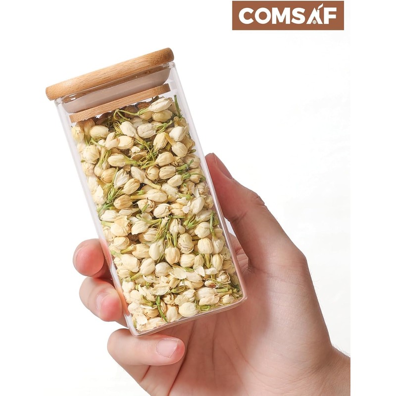 ComSaf 6Pcs 10 oz Spice Jars with Label Trial Set,