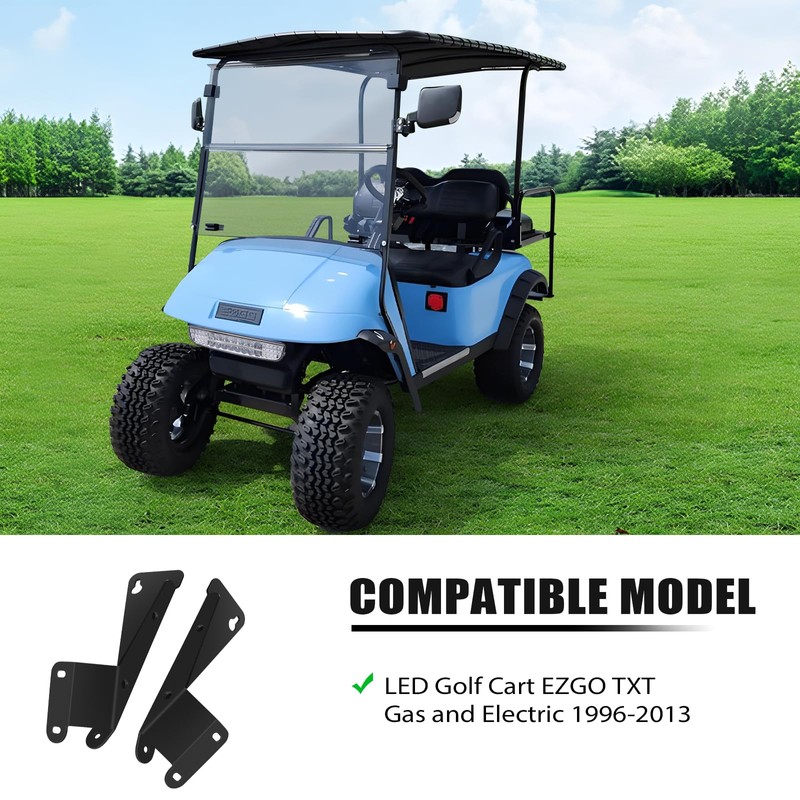 Orle Oko Golf Cart Brackets for EZGO TXT Headlight Bar,LED