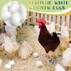 12 Pieces Wooden Fake Eggs, White Wooden Easter Egg Wood