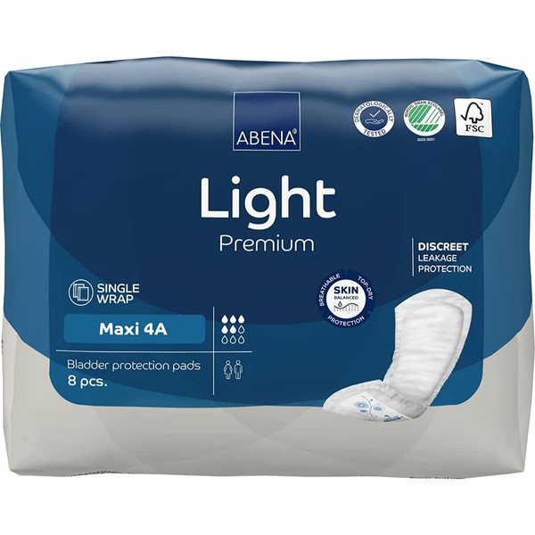 Abena Lightweight Incontinence Pads, Eco-Friendly Women's Incontinence Pads for Adults,