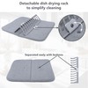 ABAZANA Foldable Drying Rack and Microfiber Mat, for Plates, Bowls