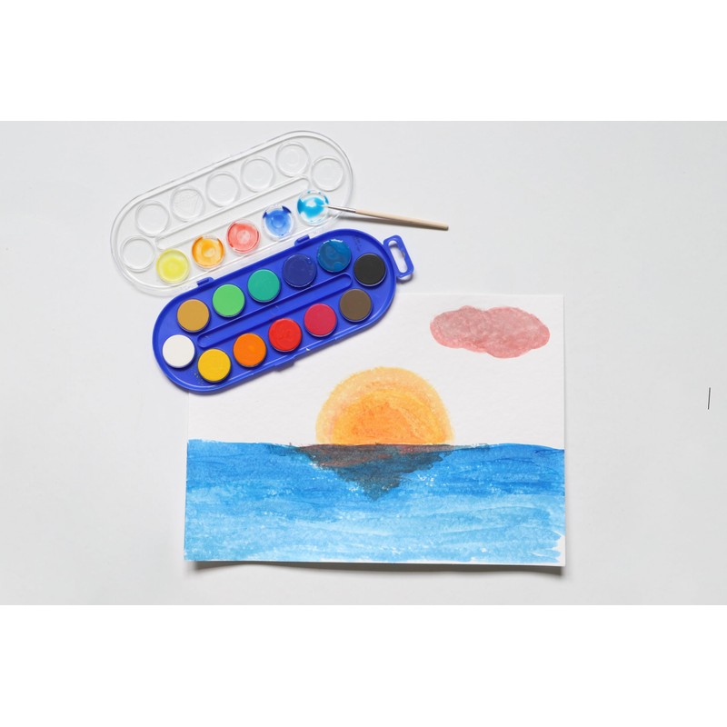 PRIMO - Acquerelli per Bambini con 12 Colori per Bambini