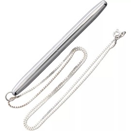 Fisher Space Pen New Fisher Space Pen Chrome Bullet Pen w Neck Chain 350CN