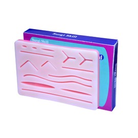 Surgiskill Suture Practice Pad,3Layers,with 14 Pre-Cut Wounds,Latest Duo Mesh Technology,Best for Medical &Veterinary Students,Nurses to Practice Suture Techniques On Silicon Skin Pad