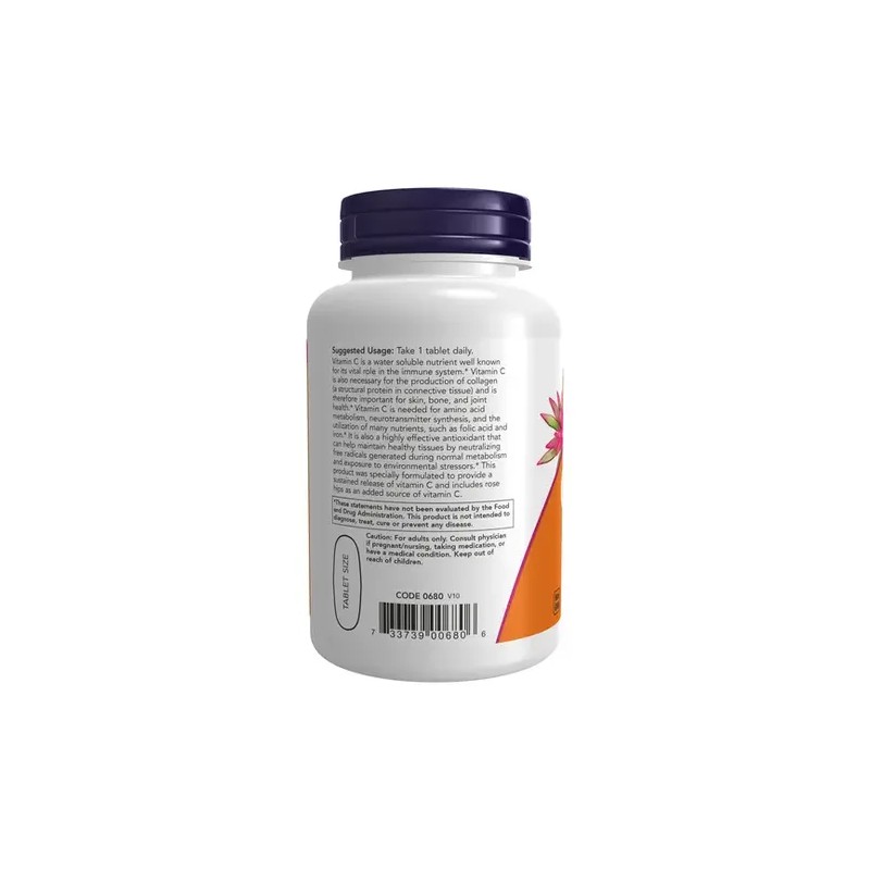 Vitamina Acido Ascorbico Escaramujo 100 Tabletas