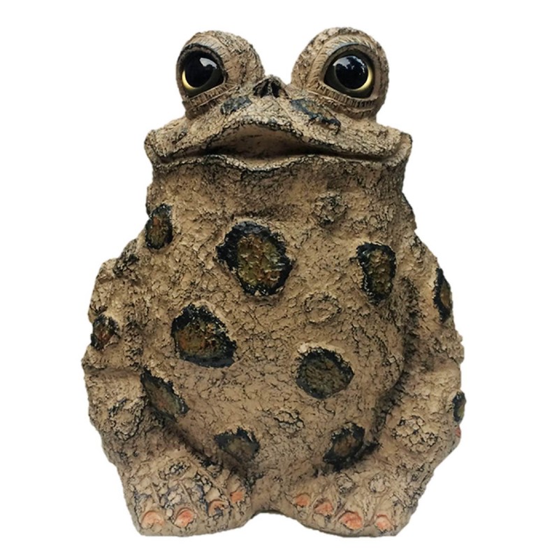 SUNGUARD Whimsical Toad Hollow Tall Stretch Large Garden Frog Statues-Natural