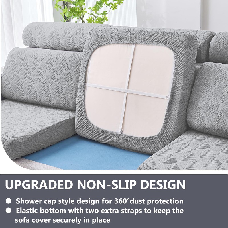 Genina 100% Waterproof Couch Cushion Covers for Pets - Stretch