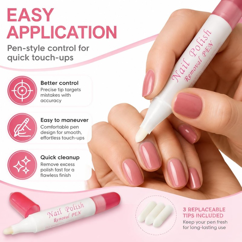 Lápiz Corrector de Esmalte Zenarao 3 Puntas – Corrección Precisa