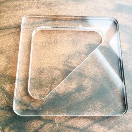 Triangle Cutting Board and Charcuterie Board Handle Template, Laser Cut Acrylic Router Template, Woodworking Router Template (3'')