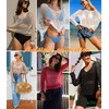 AI'MAGE Womens Crochet Tops Long Sleeve Hollow Out Swim Cover