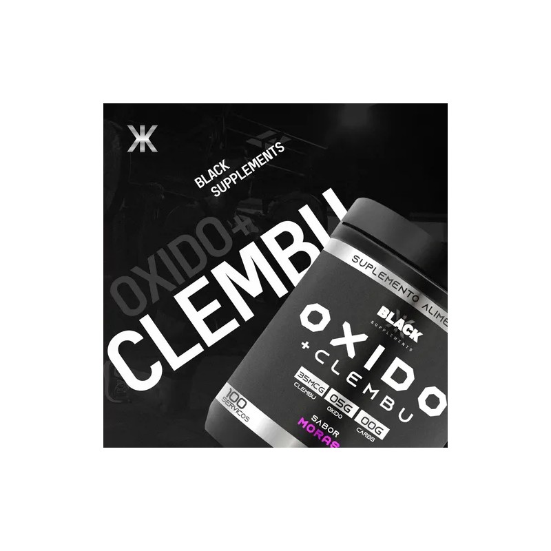 Black Supplements Oxido Nítrico + Clembu 500g Pre Entreno