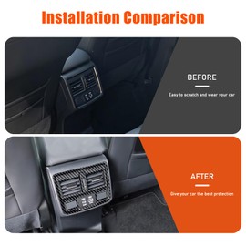 Rear Armrest Box Air Conditioning Vent Outlet Trim Frame Compatible with Subaru Forester 2025,AC Vent Cover Rear Center Console Air Vent Covers Interior Accessories 1PCS (Carbon Fiber Pattern)