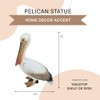 White Pelican Decorative Figurine 13 Inches – Nautical Resin Statue